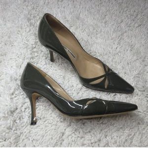Manolo Blahnik Butterflymo Cutout Patent Leather Pump